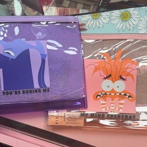 Purple and Pink Bundle Pixar Themed Pouches